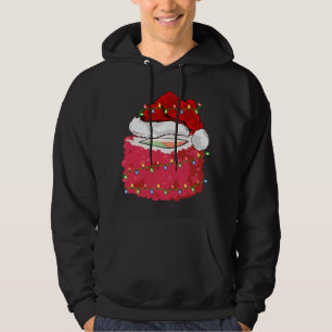 Sushi Fast Food Älskare Julafton Santa Hat Sushi C Hoodie