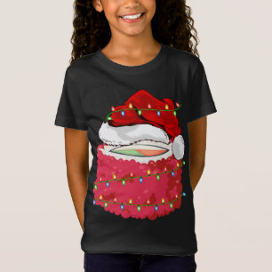 Sushi Fast Food Älskare Julafton Santa Hat Sushi C T Shirt