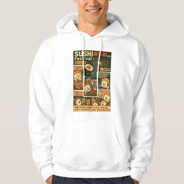 Sushi-festival Poster design Hoodie (Framsida)