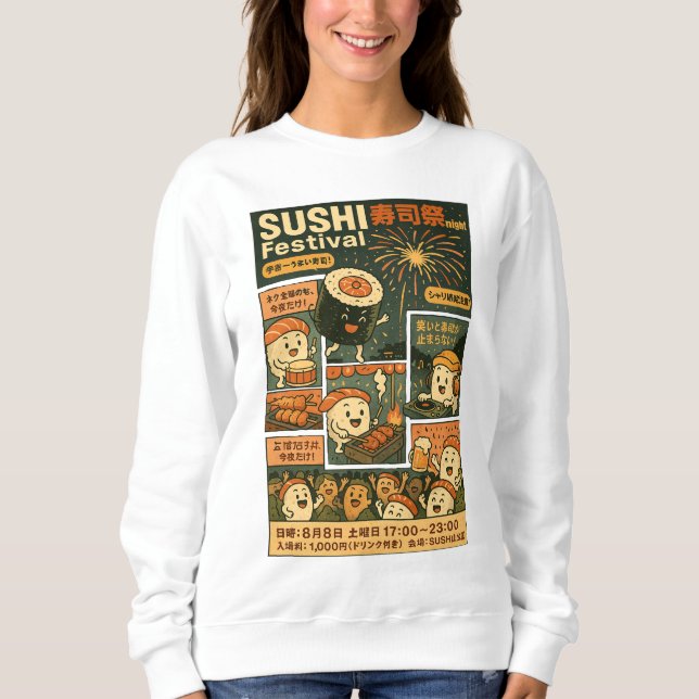 Sushi-festival Poster design T Shirt (Framsida)