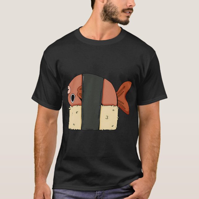 Sushi Fisk Färsk T Shirt (Framsida)