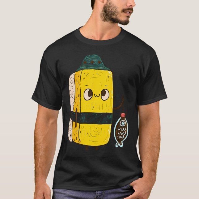 Sushi Fiskare T Shirt (Framsida)