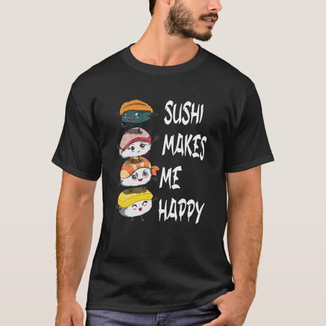 Sushi Fläkt Fish Eater Leknyj som säger Sushi gör  T Shirt (Framsida)