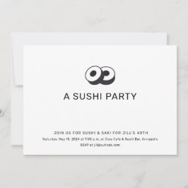 Sushi Födelsedagsfest Middag Inbjudningar