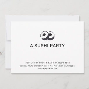 Sushi Födelsedagsfest Middag Inbjudningar