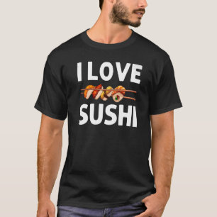 Sushi för män kvinnor Sushi-rulle vinägerbetat ris T Shirt