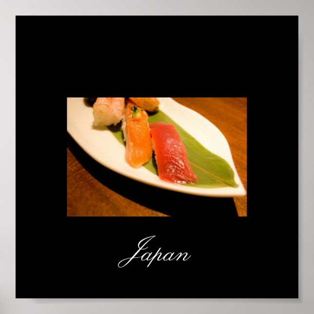 Sushi från Japan, Bilder i Japan Poster (Framsidan)