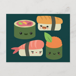 Sushi Friends Vykort