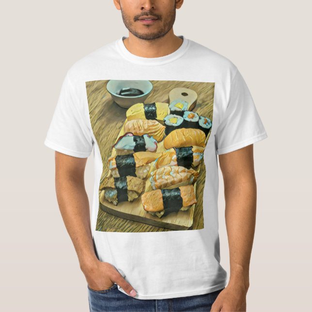 Sushi-gåva till mat älskare t shirt (Framsida)