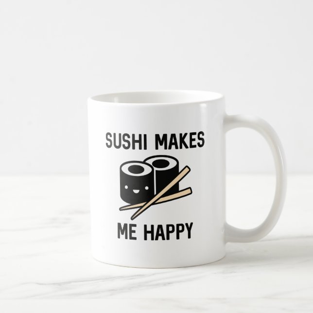 Sushi Gör Mig Glad Kaffemugg (Höger)