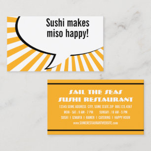 sushi gör miso lycklig visitkort
