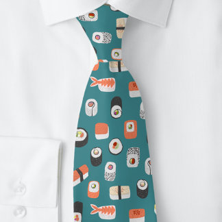 Sushi Grönt Neck Tie Slips