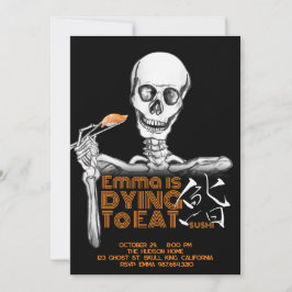 SUSHI Halloween fest-inbjudningskort Inbjudningar