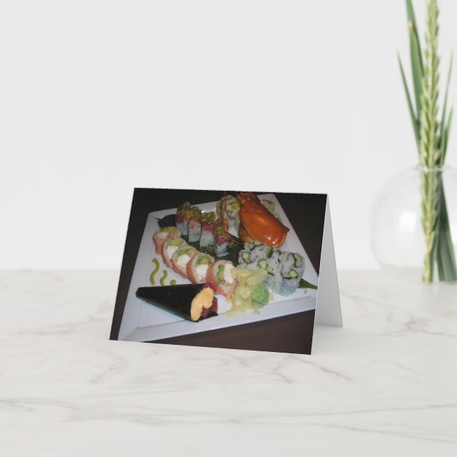 "Sushi" hälsningkort Kort (Framsida)