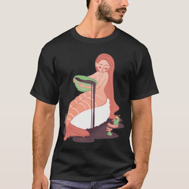 Sushi Havfrue T Shirt (Framsida)