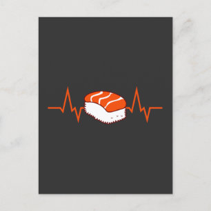 Sushi Heartslag Japanska asiatiska maten Vykort