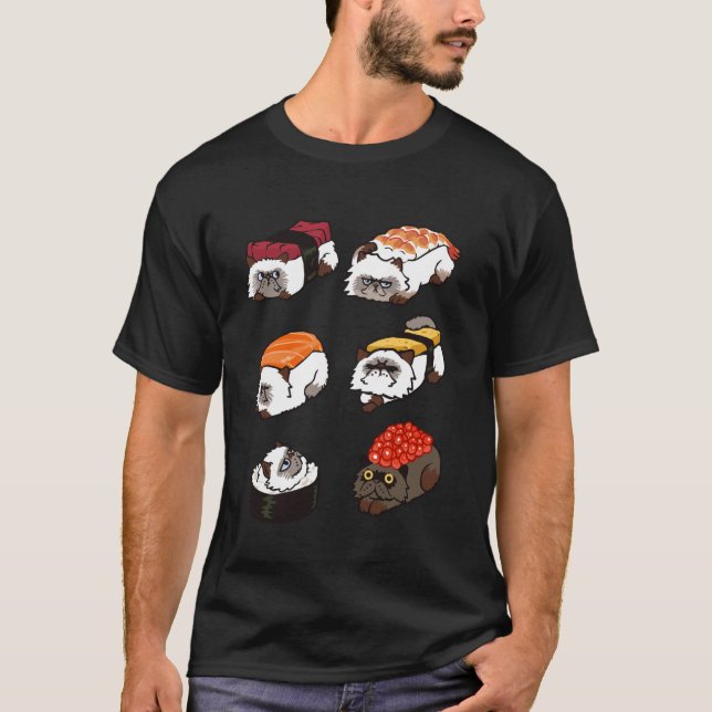 Sushi Himalayan Katt T Shirt (Framsida)