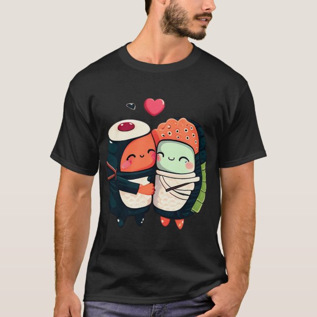 Sushi Hug Japansk Sojasås T Shirt (Framsida)