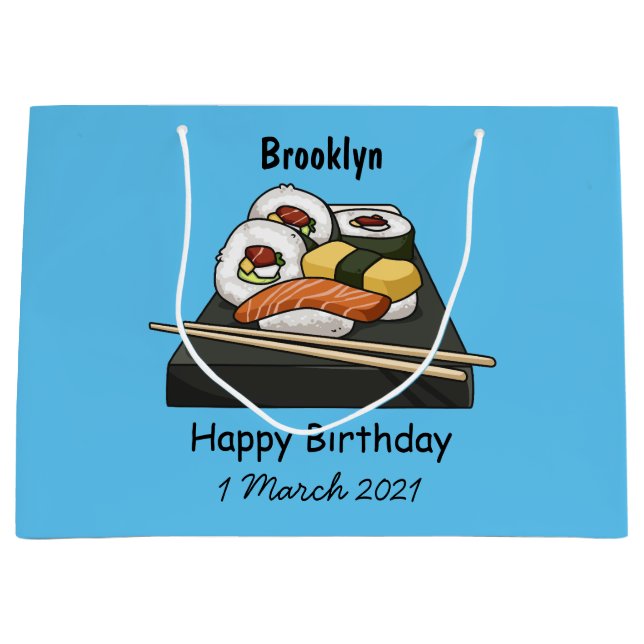 Sushi-illustration av tecknad (Framsidan)