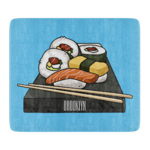 Sushi-illustration av tecknad