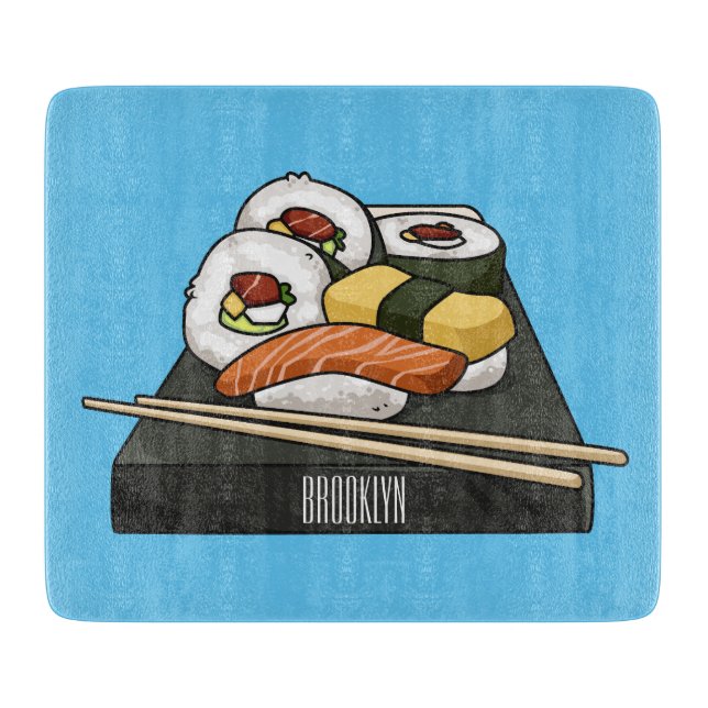 Sushi-illustration av tecknad (Framsidan)