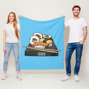 Sushi-illustration av tecknad fleecefilt