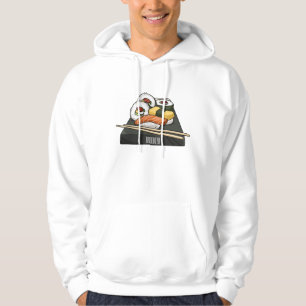 Sushi-illustration av tecknad hoodie