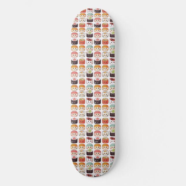 Sushi Illustration Mini Skateboard Bräda 18,5 Cm (Framsida)