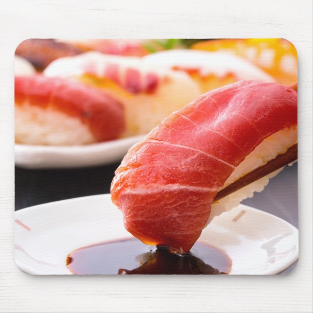 Sushi in Action – Tuna Dip Moment Mouse Pad Musmatta (Framsidan)