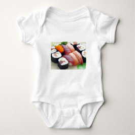 Sushi Japansk Asiatisk Mat Rå Sashimi Färsk Rulle Tee