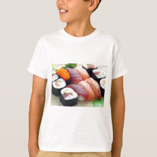 Sushi Japansk Asiatisk Mat Rå Sashimi Färsk Rulle Tee Shirt