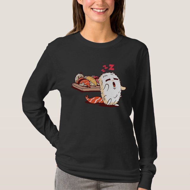 Sushi Japansk Mat T Shirt (Framsida)
