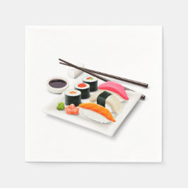 Sushi Japansk middag party Pappersservett