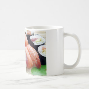 Sushi Japanska Asian Food Raw Sashimi Fresh Roll Kaffemugg