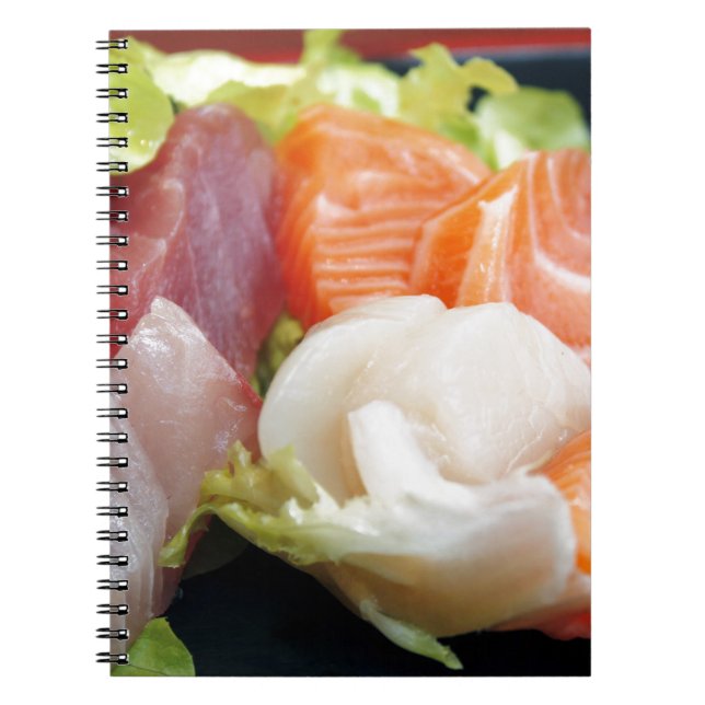 Sushi Japanska Delicious Asian Food Yummy Anteckningsbok Med Spiral (Framsidan)