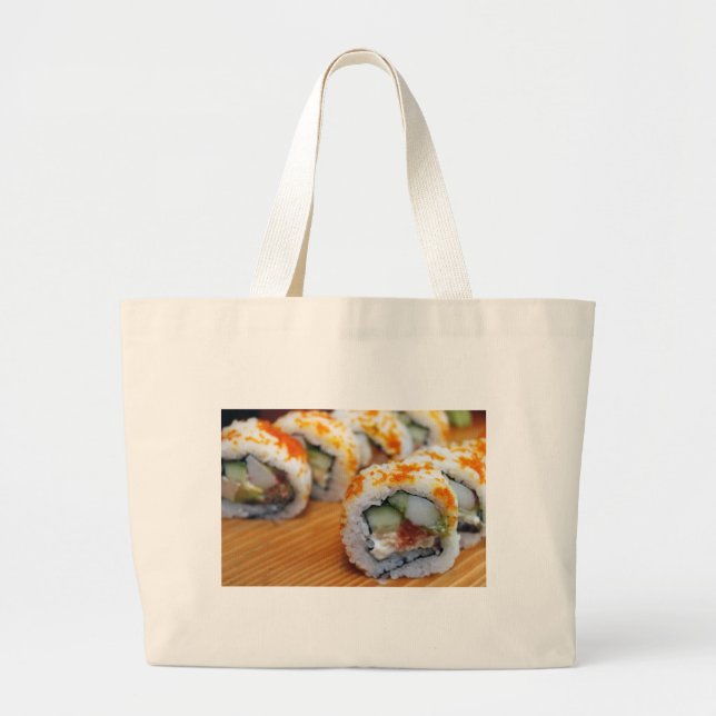 Sushi Japanska Delicious Asian Food Yummy Jumbo Tygkasse (Framsidan)