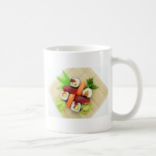 Sushi Japanska Delicious Asian Food Yummy Kaffemugg