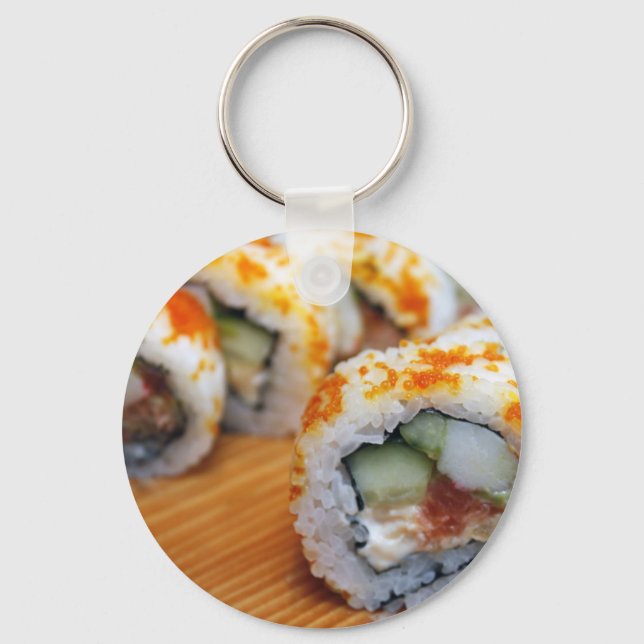Sushi Japanska Delicious Asian Food Yummy Nyckelring (Framsida)