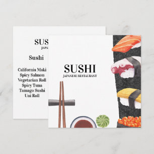 Sushi Japanska Food Menu Meny