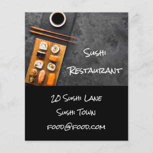 Sushi Japanska livsmedelsrestaurang för snyggt Flygblad