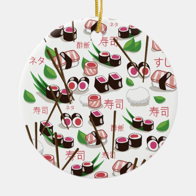 Sushi Julgransprydnad Keramik (Framsidan)