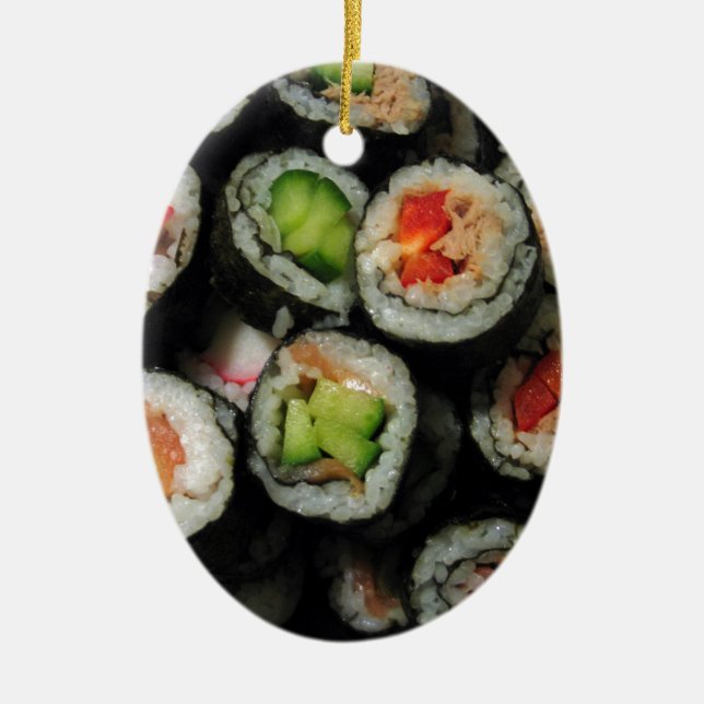 Sushi Julgransprydnad Keramik (Framsidan)