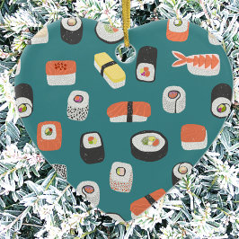 Sushi Julgransprydnad Keramik