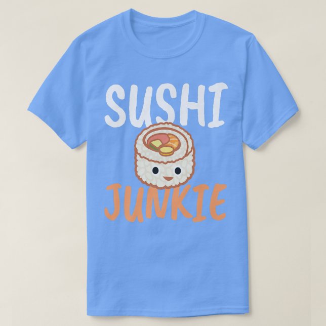 Sushi Junkie I Japan Maki Chef Food Japanska Sushi T Shirt (Design framsida)