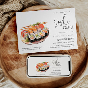 Sushi Kalas Alla Tillfällen Sushi Natt Kalas Inbjudningar