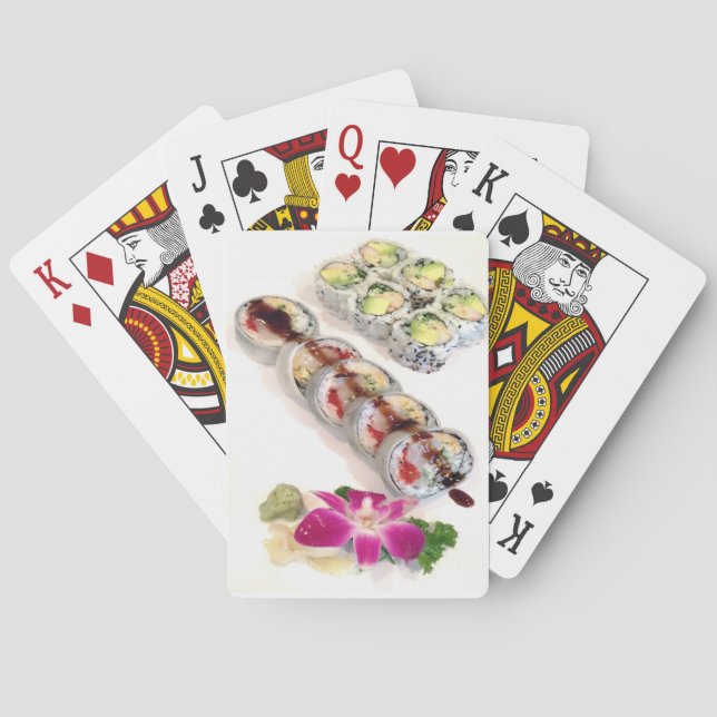Sushi Kalifornien Rolls Spelkort (Baksidan)