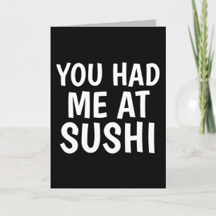 SUSHI KÄRLEK DU ROMANTIC FUNNY GREETY CARD KORT