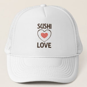 Sushi Kärlek Heart Ris Salmon Favorite Keps