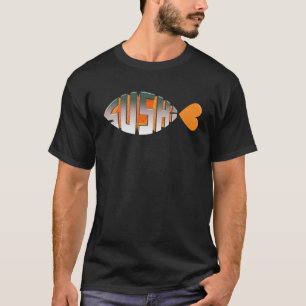 Sushi Kärlek Religiösa Fish Inspired Typography Sa T Shirt