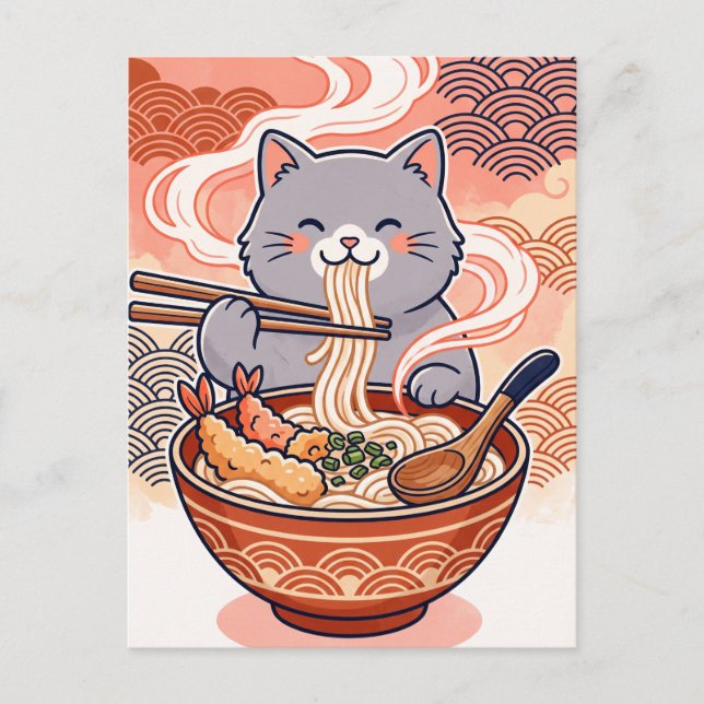 Sushi Katt Postkort Vykort (Framsida)